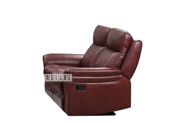 Picture of Breville Genuine Leather 2 Seat Recliners (2RR)  *Wine Red