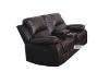 Picture of ROCKLAND Reclining Sofa Range in Air Leather (Brown)