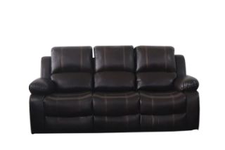Picture of ROCKLAND Reclining Sofa (Brown) - 3 Seat with Drop Down Console (3RRD)