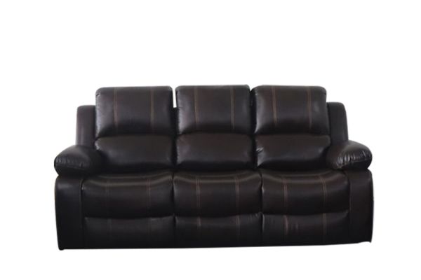 Picture of ROCKLAND Reclining Sofa (Brown) - 3 Seat with Drop Down Console (3RRD)