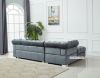Picture of EDITH GOODWILL Sectional Chesterfield Tufted Velvet Sofa (Grey)
