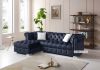 Picture of EDITH GOODWILL Sectional Chesterfield Tufted Velvet Sofa (Black)