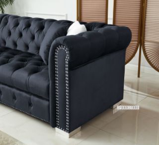 Picture of EDITH GOODWILL Sectional Sofa (Black) - Facing Right