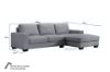 Picture of MONA Fabric Sectional Sofa (Grey)