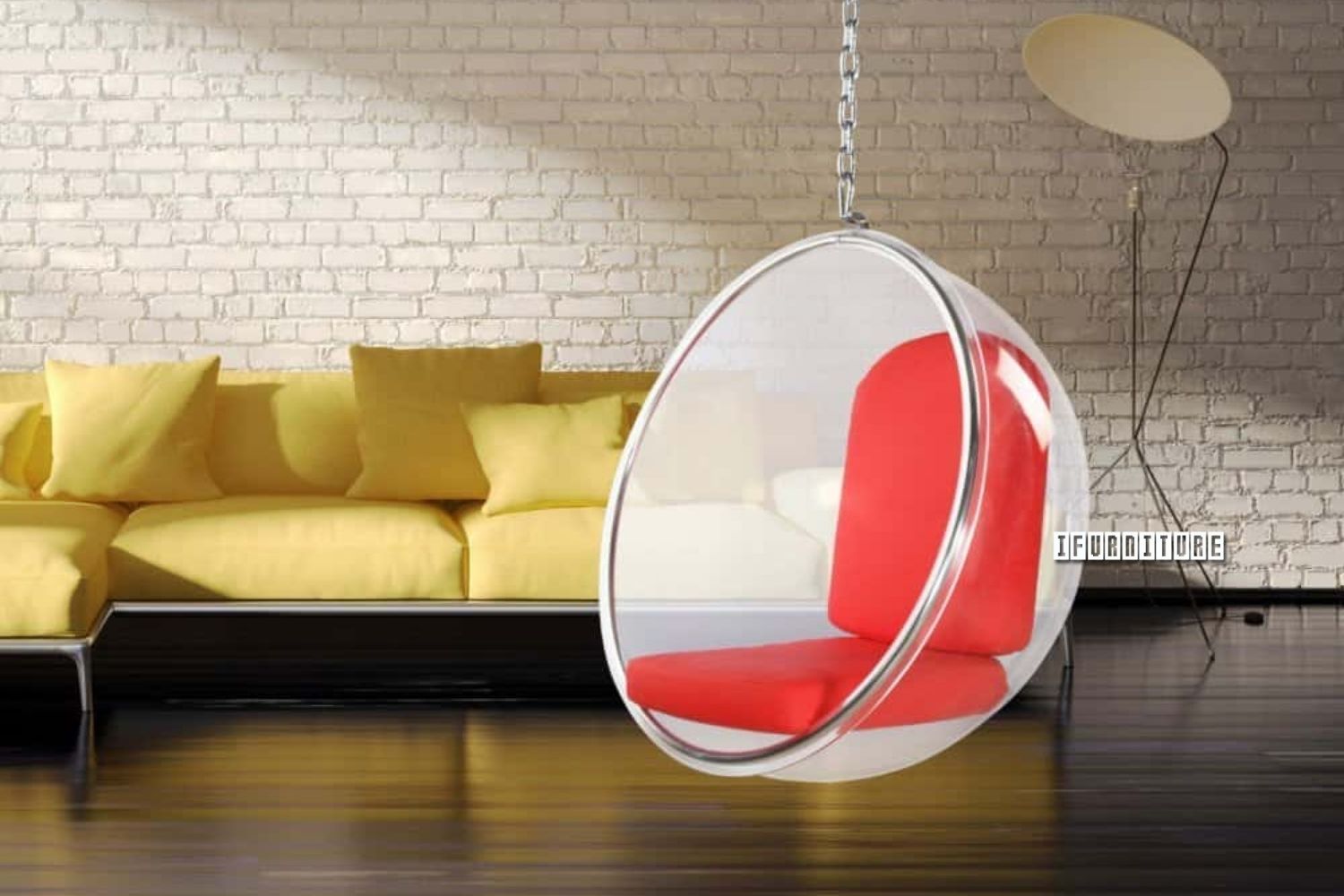 REPLICA Hanging Bubble Ball Chair (Red)