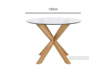 Picture of POLO Glass Round Dining Table - D120