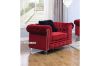Picture of SAHARA 3+2+1 Crystal Button Tufted Velvet Sofa Set (Red)