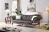 Picture of WILSHIRE 3/2 Seater Crystal Button Tufted Velvet Sofa Range (Dark Grey)