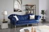 Picture of WILSHIRE 3/2 Seater Crystal Button Tufted Velvet Sofa Range (Blue)