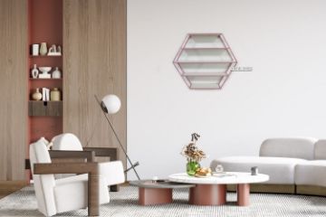 Picture of SCANDI 57x66cm Hexagon Wall Shelf