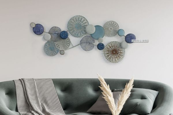 Picture of CIRCLES French Style Metal Wall Art (140cm x 65cm)