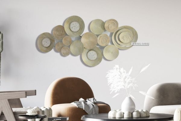 Picture of CIRCLES French Style Metal Wall Art (161cm x 75cm)