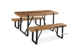 Picture of IRONBRIDGE 160 Dining Table + 150 Bench (2x)
