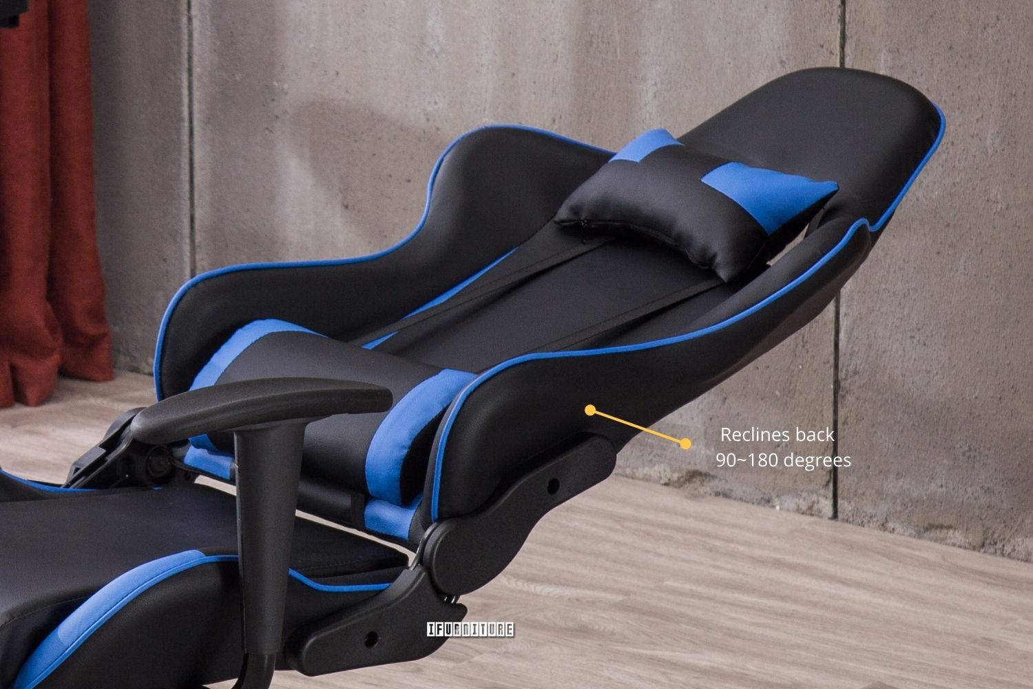RACER Ergonomic Gaming Chair with Footrest *Blue
