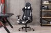 Picture of RACER Ergonomic Gaming Chair with Footrest (White)