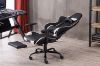 Picture of RACER Ergonomic Gaming Chair with Footrest (White)