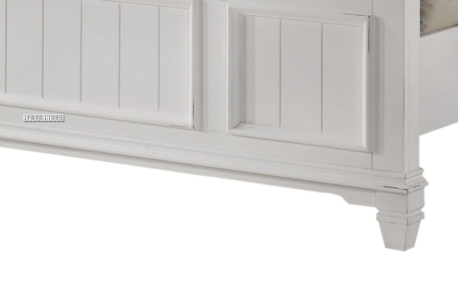 CHARLES Bed Frame in Queen/Super King Size (White & Grey)