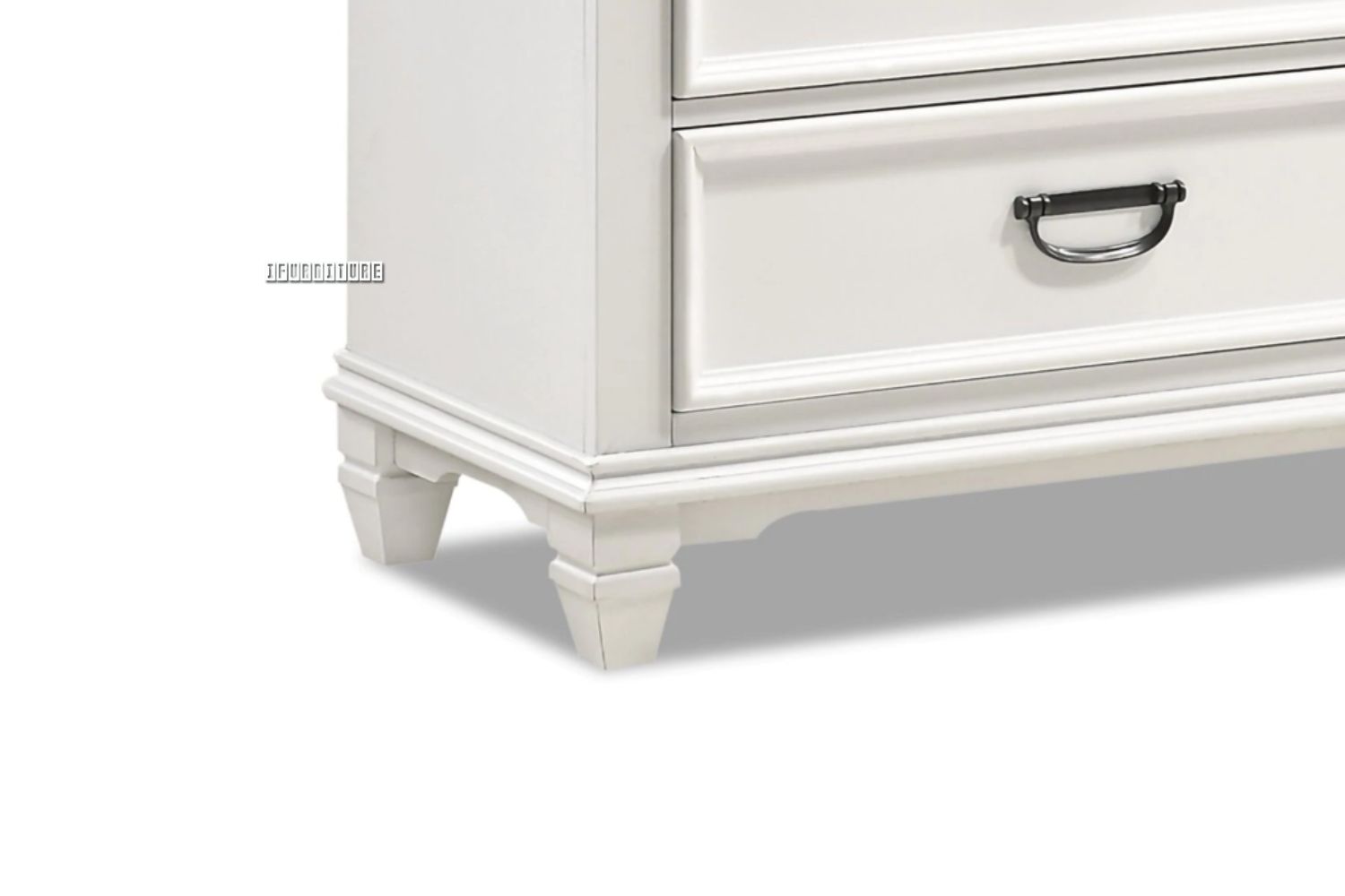 CHARLES Drawer Dresser with Mirror (White & Grey)