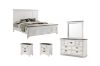 Picture of CHARLES 4PC/5PC/6PC Bedroom Combo in Queen/Super King Size (White & Grey)