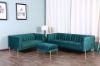 Picture of FALCON Peacock Green Sofa - Ottoman