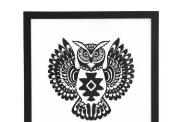 Picture of GYPSET OWL Wall Art (45x45cm)