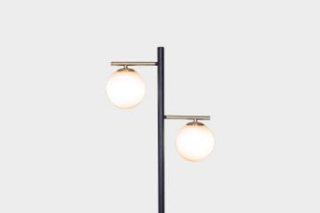 Picture of FLOOR LAMP 536 with White Round Glass Shades