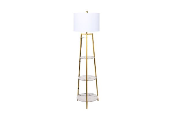 Picture of FLOOR LAMP 728 in Gold Metal Etagere