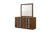 Picture of SANDRA 6-Drawer Dresser with Mirror (Walnut Colour)