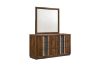 Picture of SANDRA 6-Drawer Dresser with Mirror (Walnut Colour)