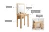 Picture of YORU Japanese Dressing Table with Mirror and Stool