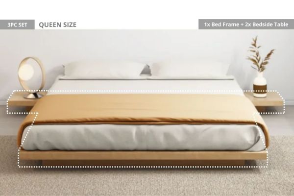 Picture of YORU Japanese Bed Base Set - 3PC in Queen Size