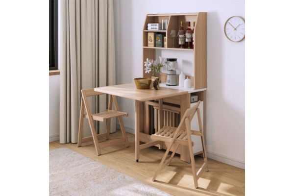 Picture of HANSON Foldable Dining Table with Cabinet Shelf