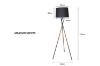 Picture of FLOOR LAMP 226 with Black Metal Tripod Legs and Leather Wrap