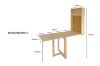 Picture of RYLER Wall Mounted Drop Down/Foldable Dining Table with Pushpin Board (Light Wooden Colour)