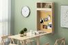Picture of RYLER Wall Mounted Drop Down/Foldable Dining Table with Pushpin Board (Light Wooden Colour)