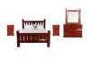 Picture of COTTAGE HILL 3PC/4PC/ Bedroom Combo in Queen Size Solid Pine (Wine Red Colour)