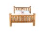 Picture of COTTAGE HILL Solid Pine Bed Frame in Queen Size (Antique Oak Colour)