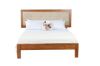 Picture of COOLMORE Solid Pine Queen Size Bed Frame with Extended Headboard