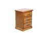 Picture of COTTAGE HILL Solid Pine 3-Drawer Bedside Table (Antique Oak Colour)