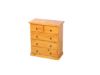 Picture of CANNINGTON Solid NZ Pine 5-Drawer Tallboy (Maple Colour)