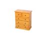 Picture of CANNINGTON Solid NZ Pine 5-Drawer Tallboy (Maple Colour)