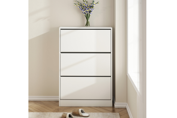Picture of MARK 60/80 3-Drawer Shoe Cabinet (Matt White)