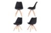 Picture of EIFFEL Beechwood Legs PU Seat Dining Chair (Black/White)