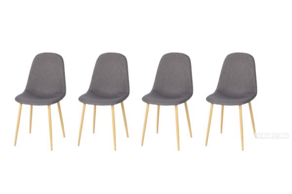 Picture of OSLO Fabric Dining Chair (Dark Grey) -  4 Chairs in 1 Carton 