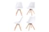Picture of EIFFEL Beechwood Legs PU Seat Dining Chair (White) - Set of 4