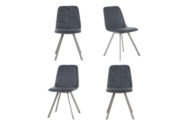 Picture of PLAZA Horizontal Dining Chair (Dark) - Set of 4