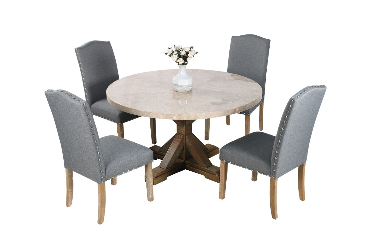 HAVILAND 137 Round Marble Top Dining Table