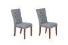 Picture of SOMMERFORD Tufted Fabric Upholstered Dining Chair (Dark Grey) - Single