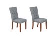 Picture of SOMMERFORD Tufted Fabric Upholstered Dining Chair (Dark Grey) - Set of 2 