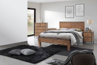Picture of KANSAS Bedroom Combo in Queen Size *Acacia Wood - 4PC Combo